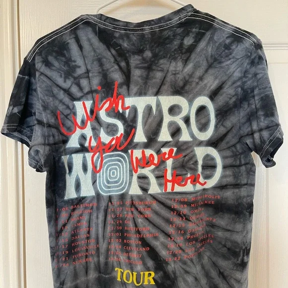 Travis Scott × DSM NYC Astroworld Screamer Tie Dye Tee Travis Scott Astroworld Smiley Tee Multi Men's - FW18 - US